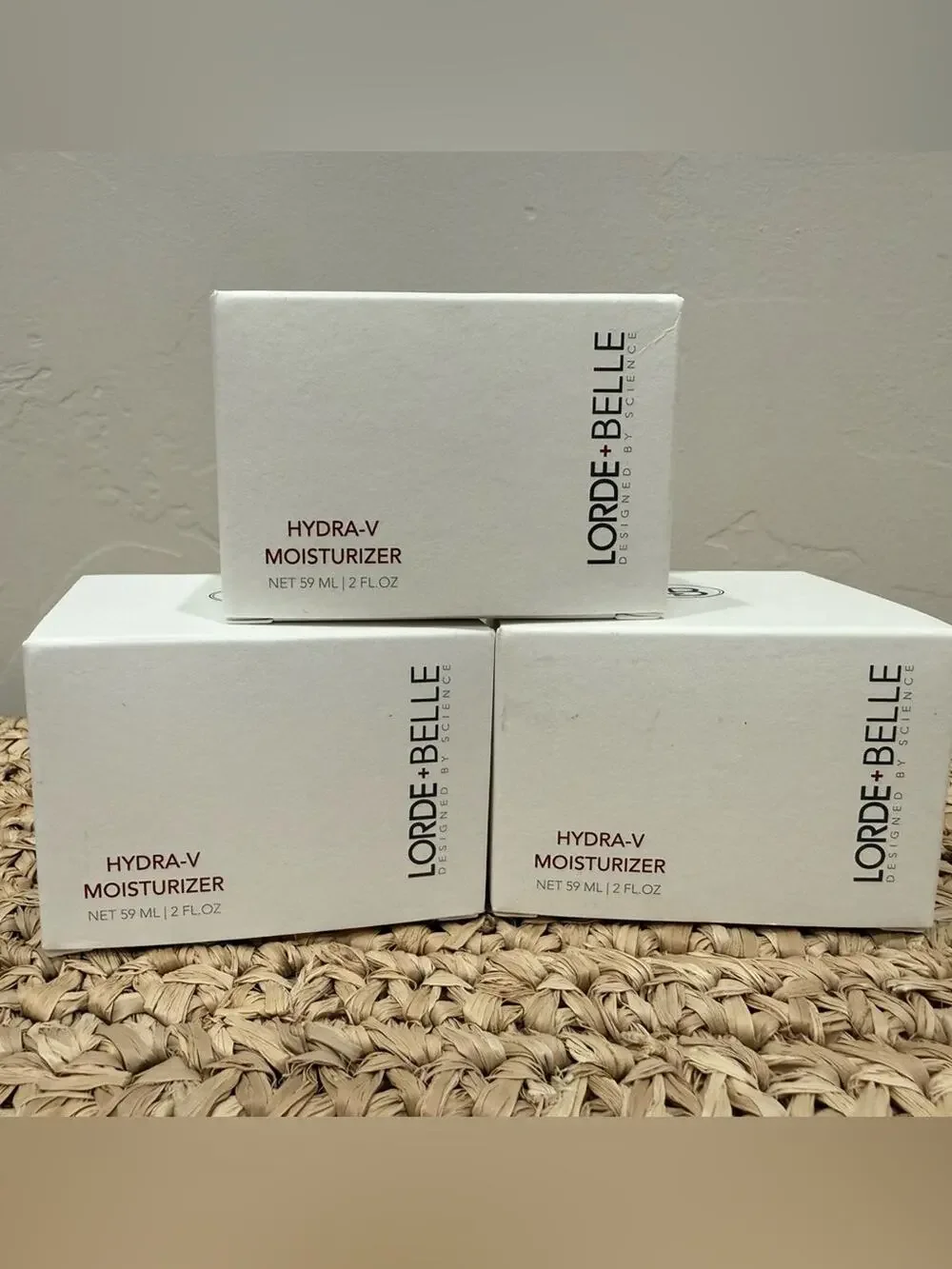 NEW Lorde + Belle Hydra-V Moisturizer Set of 3 2oz Anti Aging Face Cream